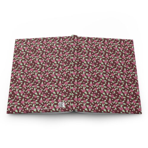Hardcover Journal Matte in Maroon Rose Print