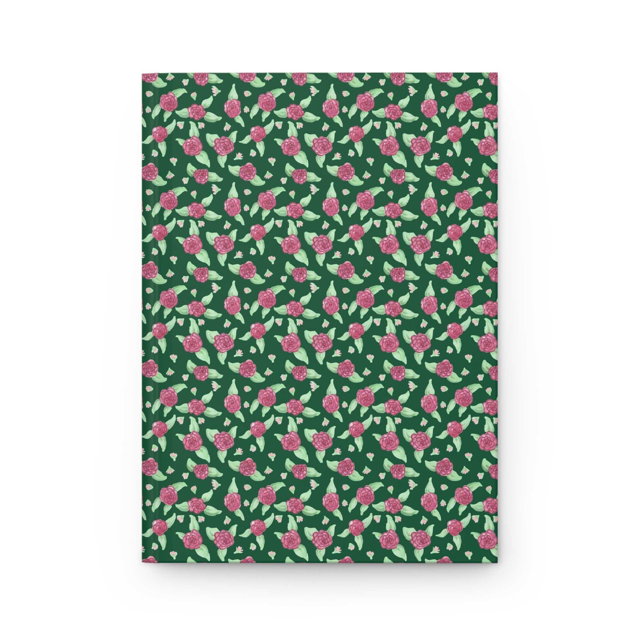 Hardcover Journal Matte in Green Rose Print