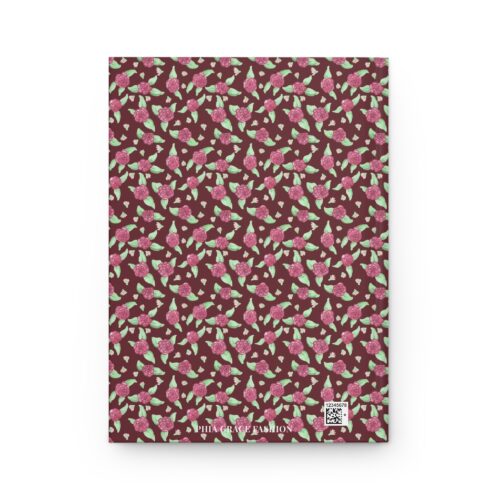 Hardcover Journal Matte in Maroon Rose Print