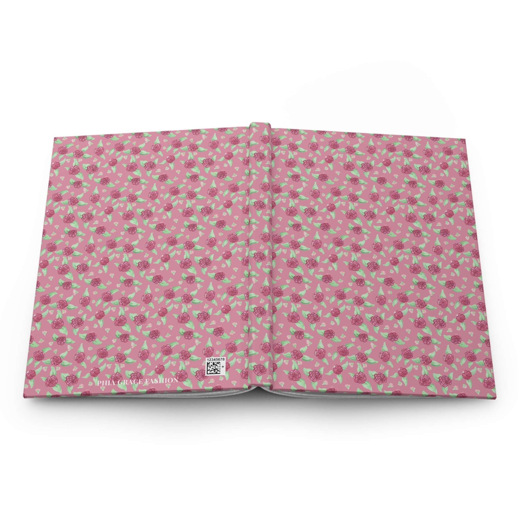 Hardcover Journal Matte in Pink Rose Print
