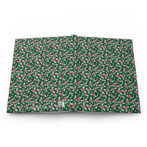 Hardcover Journal Matte in Green Rose Print