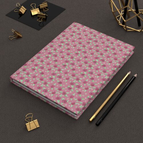 Hardcover Journal Matte in Pink Rose Print