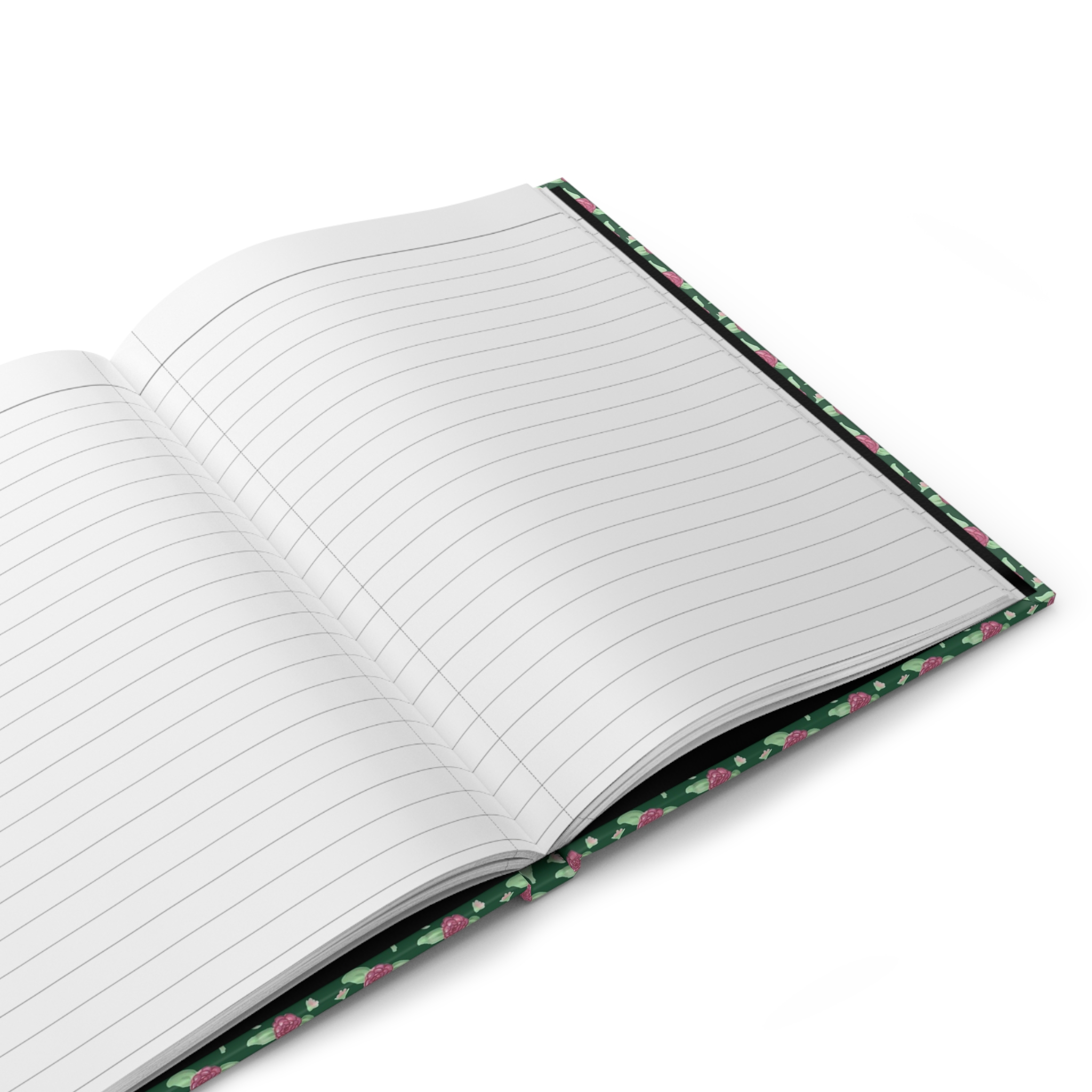 Hardcover Journal Matte in Green Rose Print