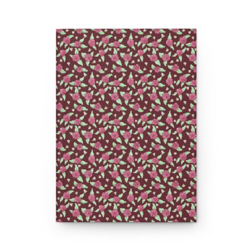 Hardcover Journal Matte in Maroon Rose Print