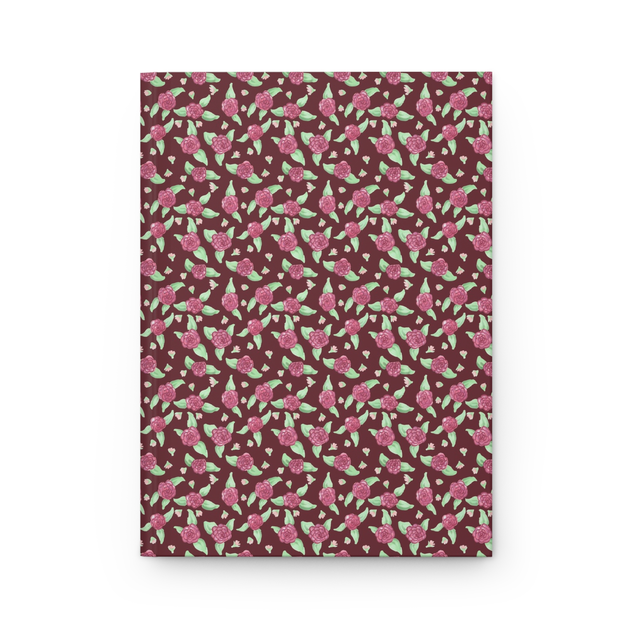 Hardcover Journal Matte in Maroon Rose Print