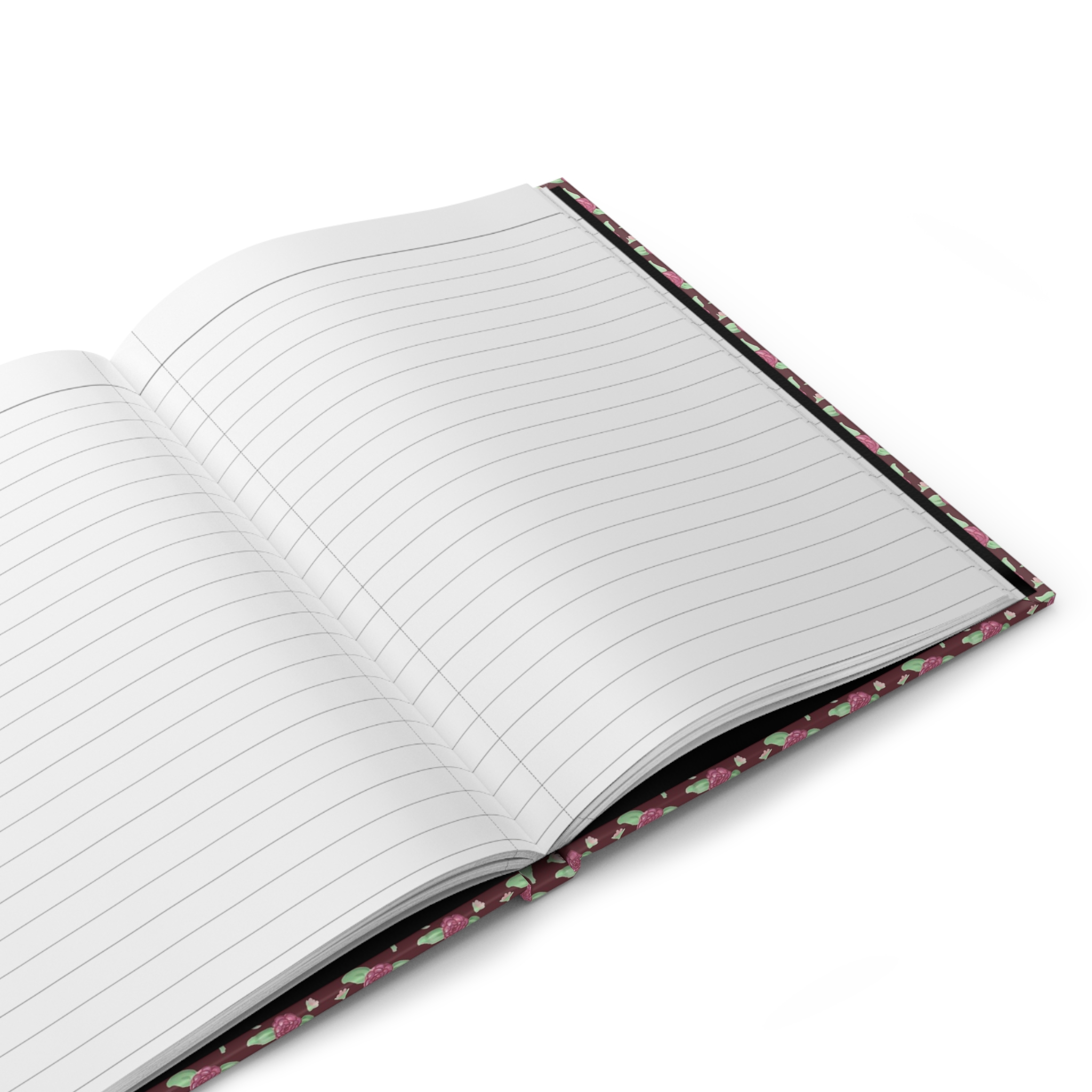 Hardcover Journal Matte in Maroon Rose Print