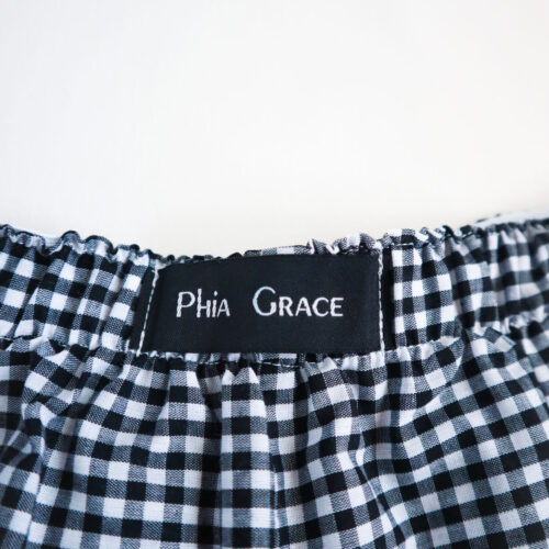 Gingham Boxer Shorts in Black and White