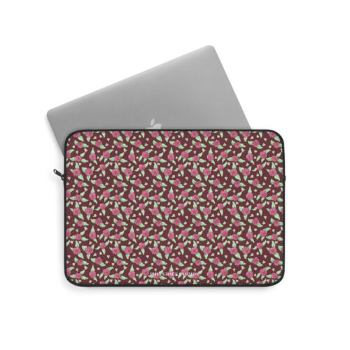 Laptop Sleeve in Maroon Rose Print