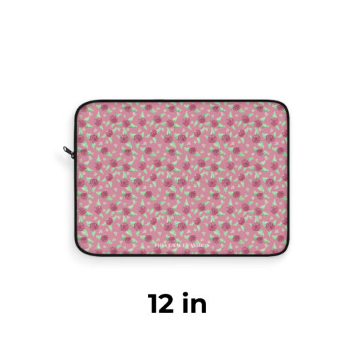 Laptop Sleeve in Pink Rose Print