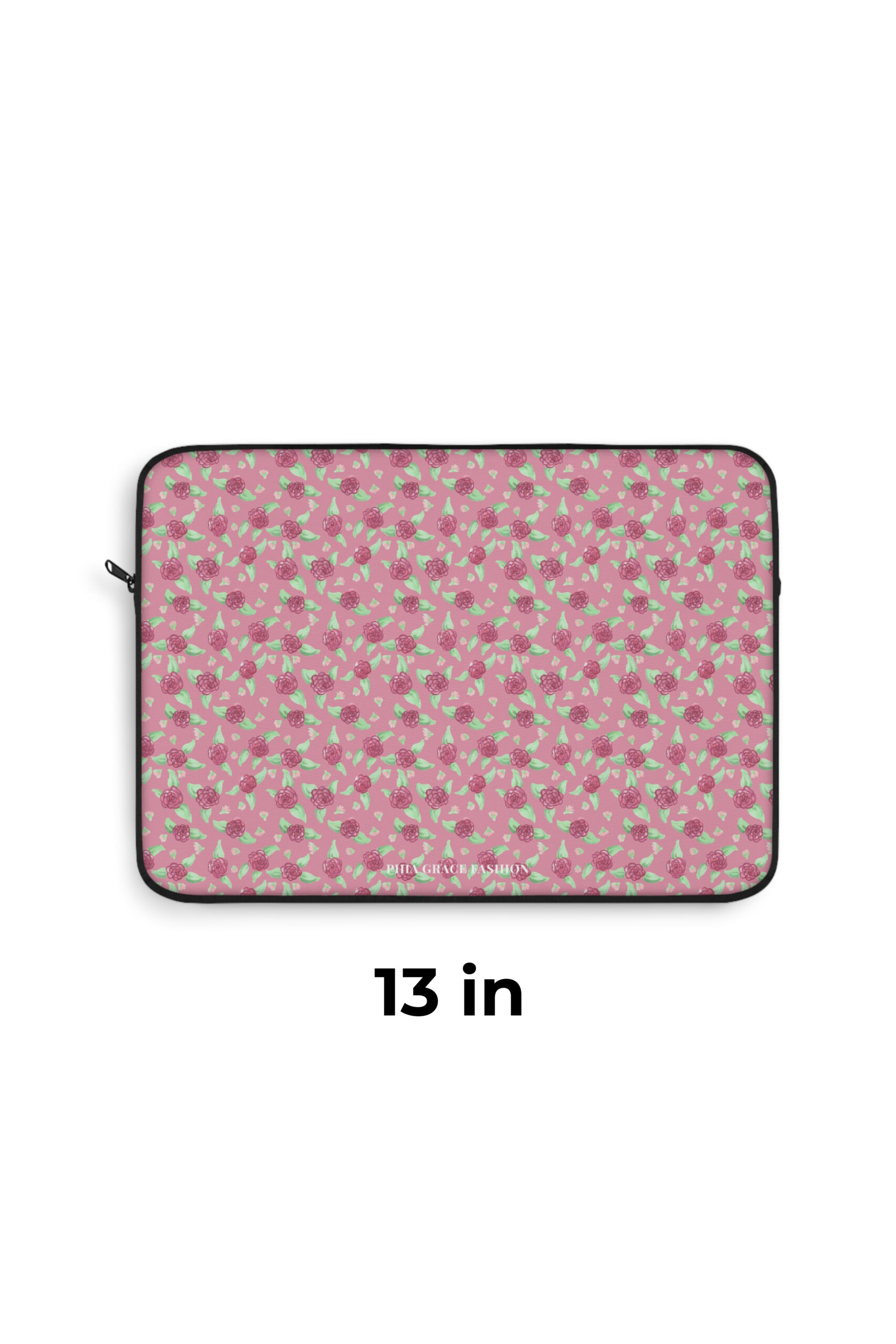 Laptop Sleeve in Pink Rose Print