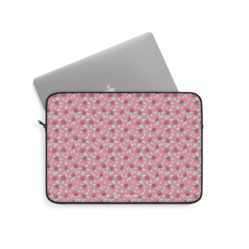 Laptop Sleeve in Pink Rose Print