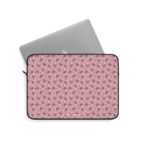 Laptop Sleeve in Pink Rose Print