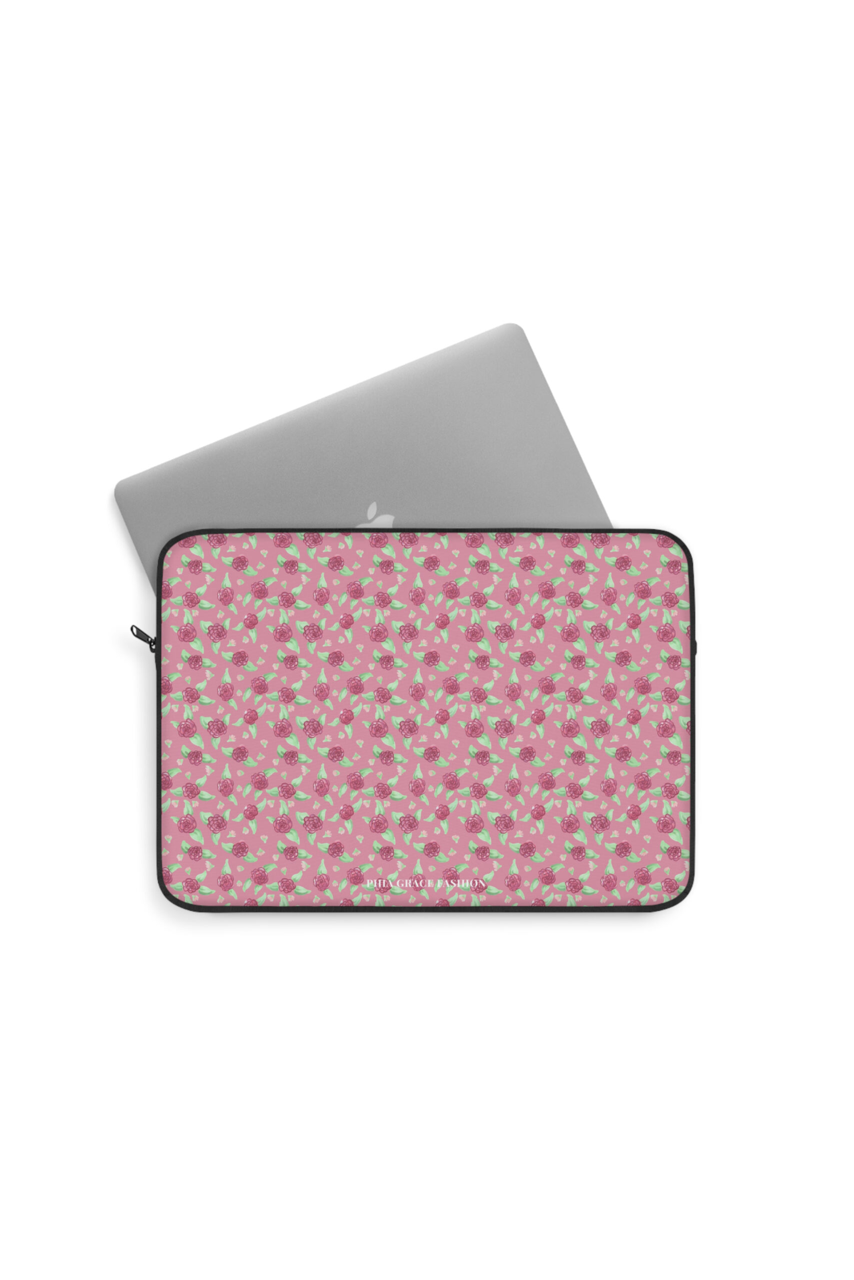 Laptop Sleeve in Pink Rose Print