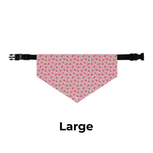 Pet Bandana Collar in Pink Rose Print