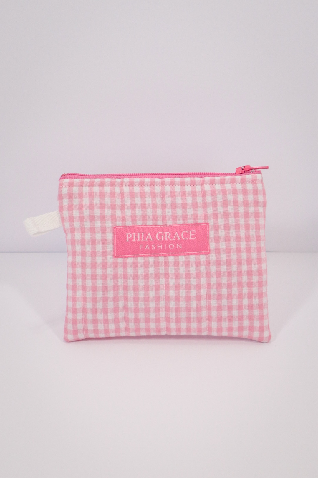 IMG_6049 Keychain Clutch Wallet in Pink Gingham