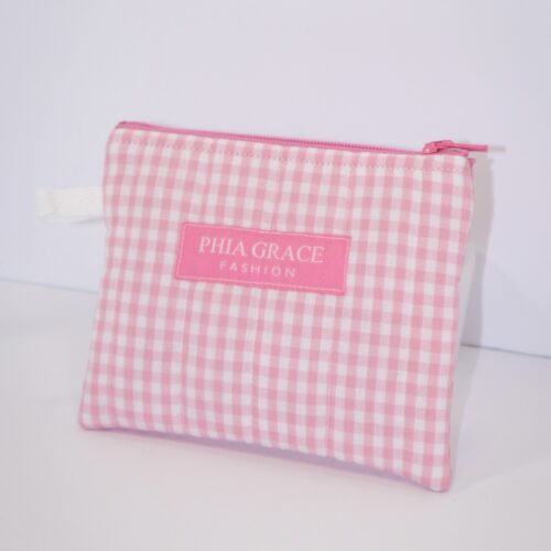 IMG_6051 Keychain Clutch Wallet in Pink Gingham
