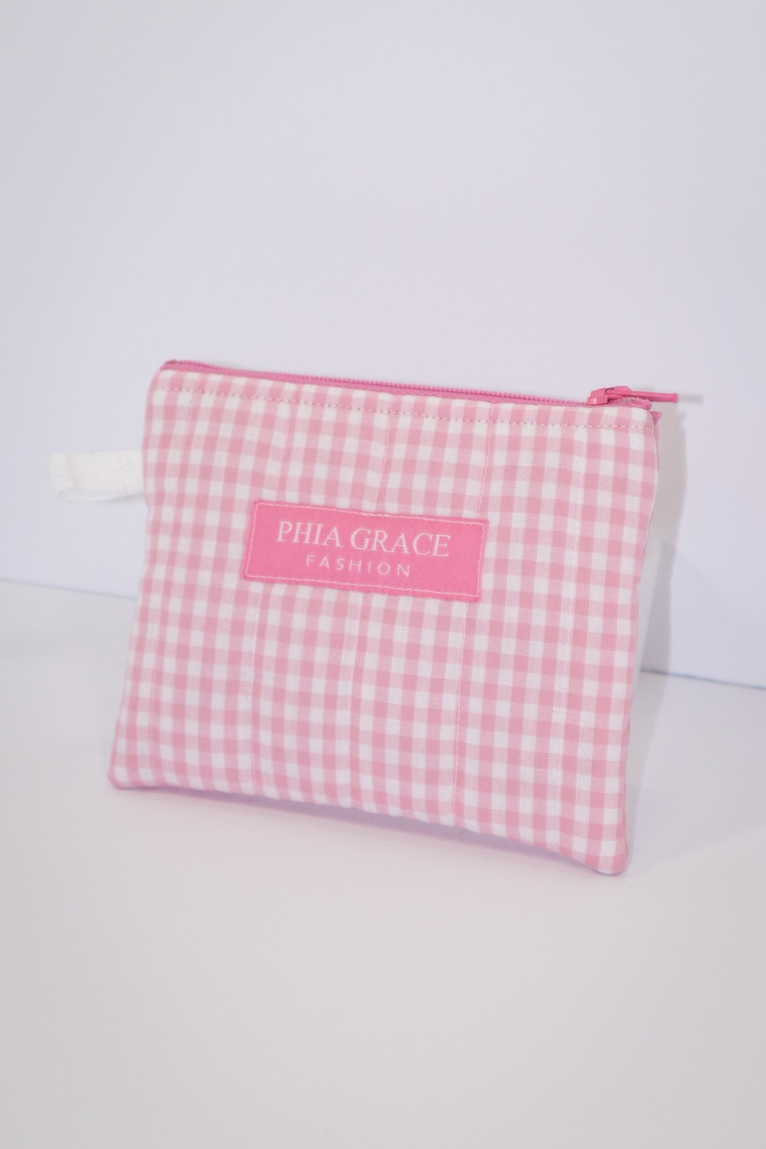 IMG_6051 Keychain Clutch Wallet in Pink Gingham
