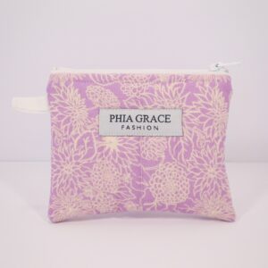 Keychain Clutch Wallet in Lilac Floral