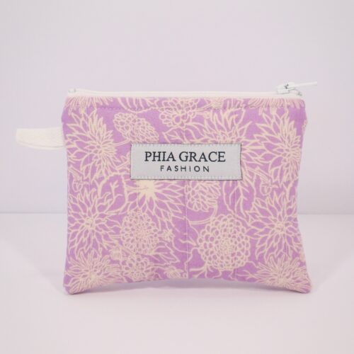 Keychain Clutch Wallet in Lilac Floral