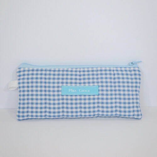 IMG_6095 Pencil Pouch in Light Blue Gingham