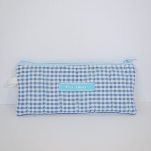IMG_6095 Pencil Pouch in Light Blue Gingham