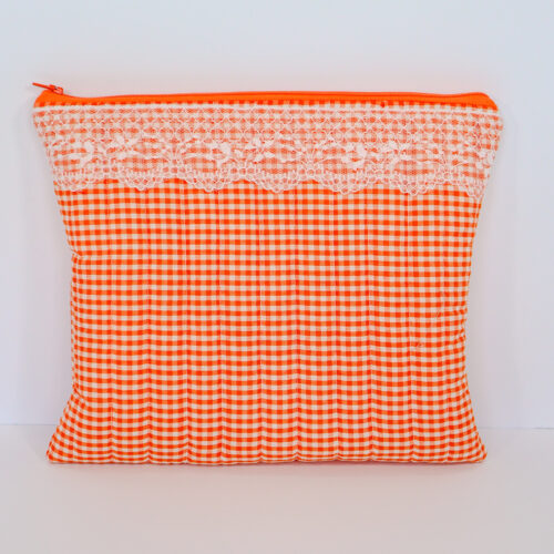 IMG_6128 iPad Case in Orange Gingham