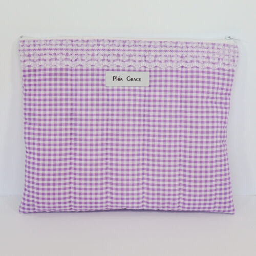 IMG_6129 iPad Case in Purple Gingham