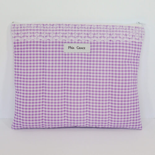 IMG_6129 iPad Case in Purple Gingham
