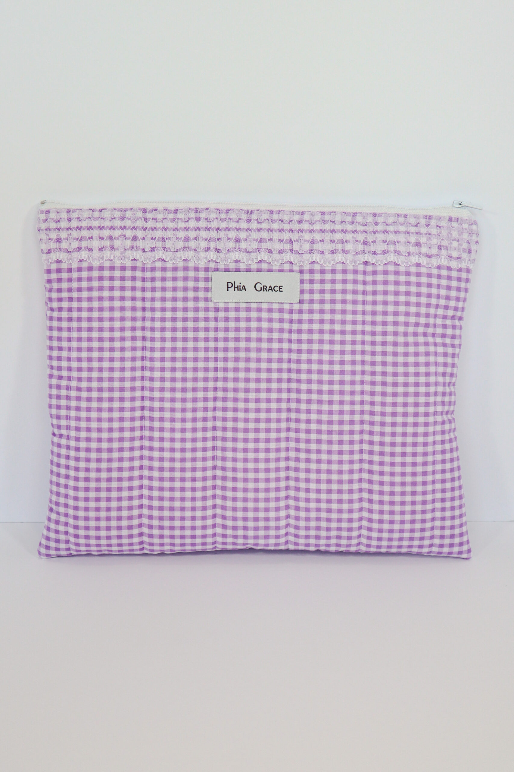 IMG_6129 iPad Case in Purple Gingham