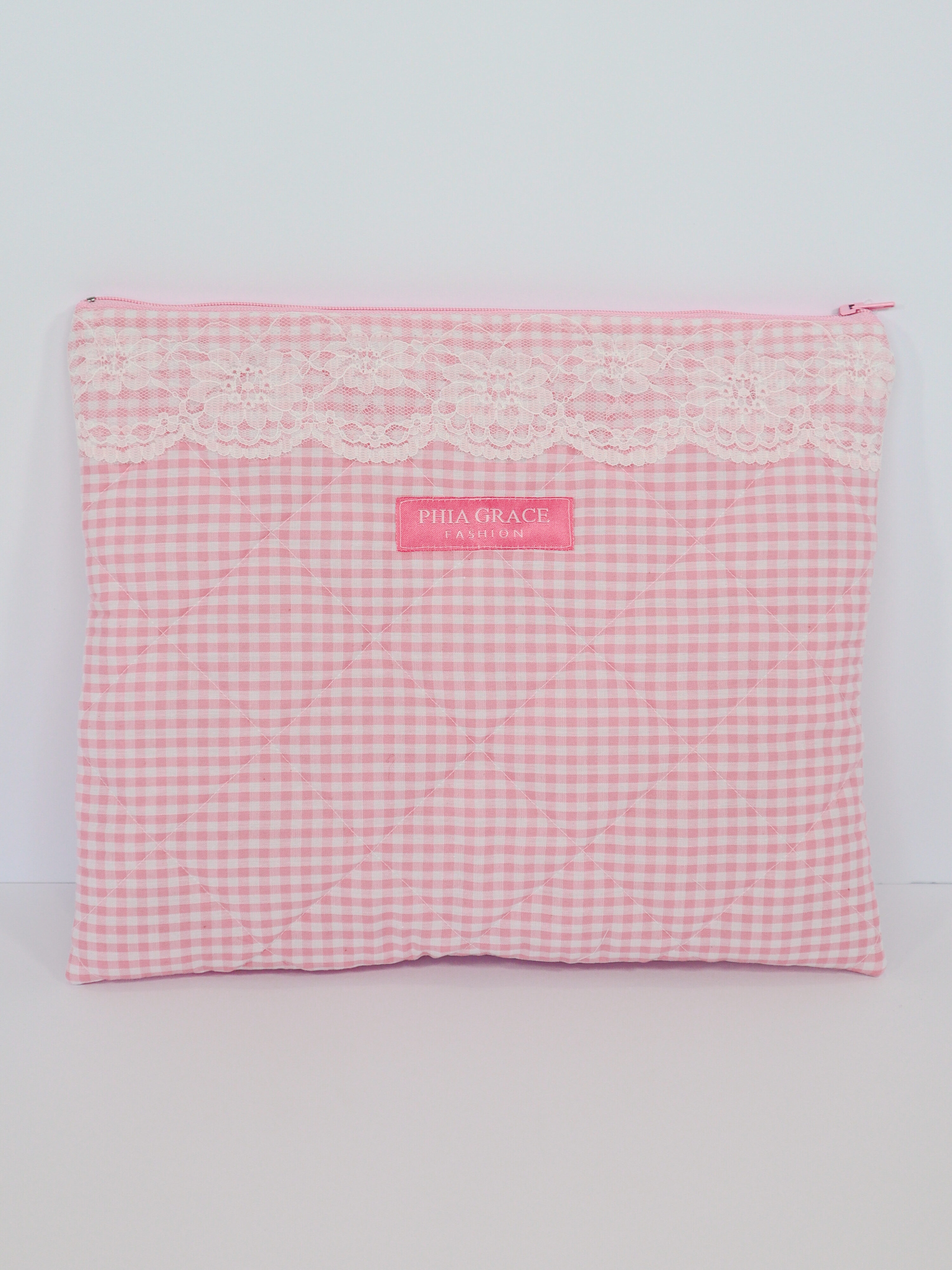 IMG_6133 iPad Case in Pink Gingham