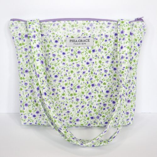 IMG_6152 Quilted Tablet Tote in Purple Floral