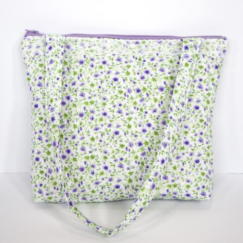 IMG_6153 Quilted Tablet Tote in Purple Floral