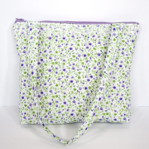 IMG_6153 Quilted Tablet Tote in Purple Floral