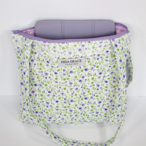 IMG_6154 Quilted Tablet Tote in Purple Floral