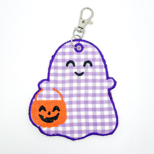IMG_9490 Embroidered Ghost Keychain