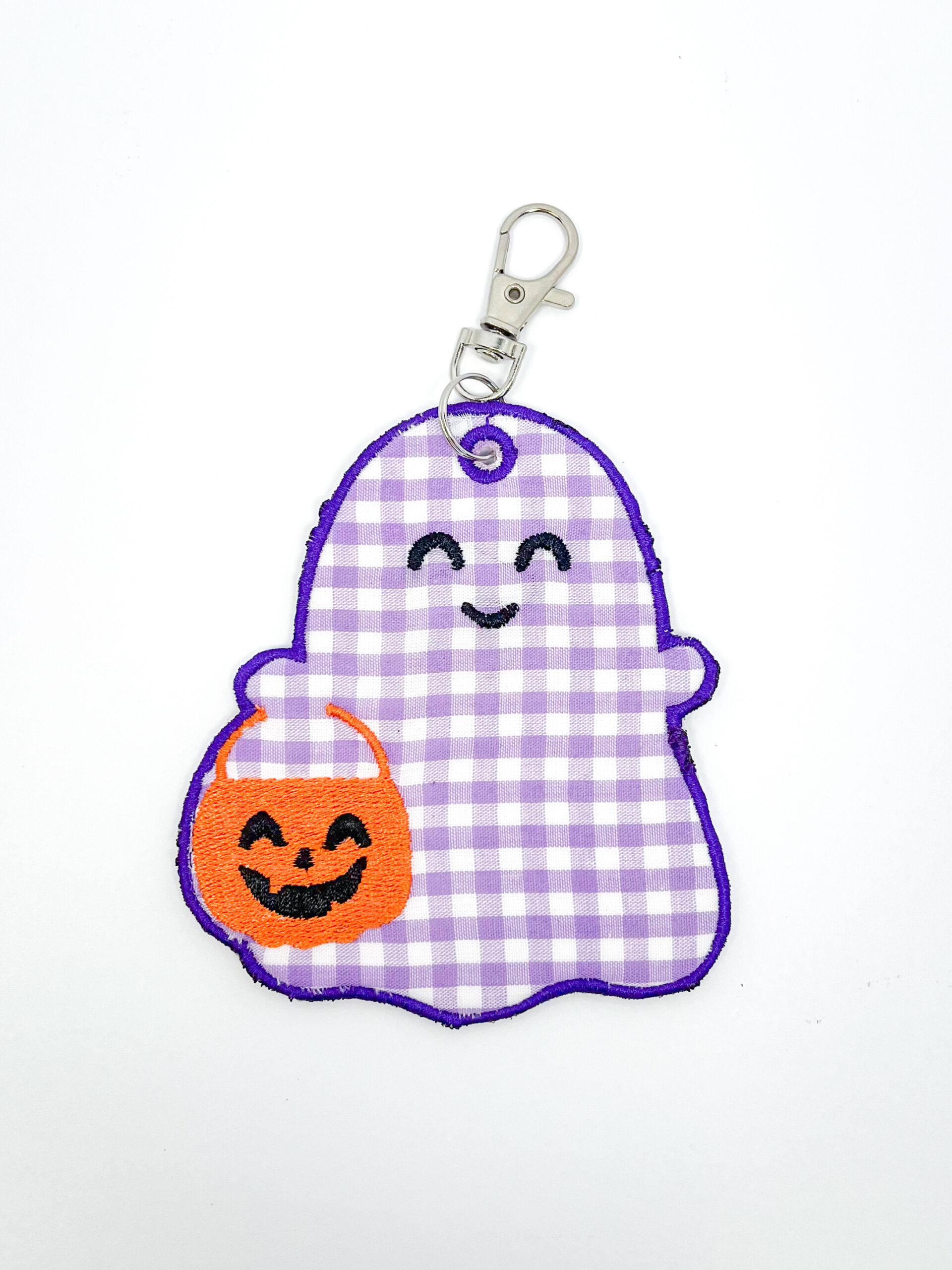 IMG_9490 Embroidered Ghost Keychain