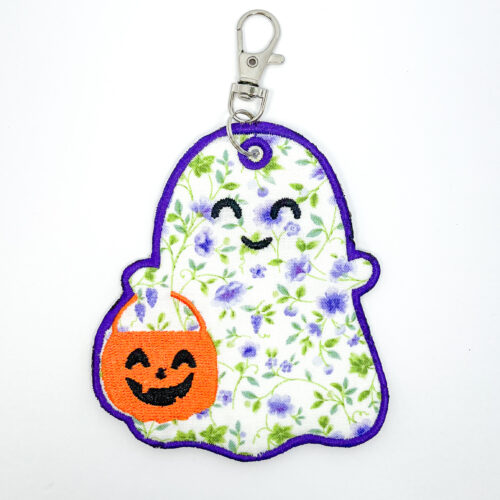 IMG_9491 Embroidered Ghost Keychain