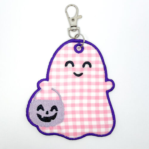 IMG_9494 Embroidered Ghost Keychain