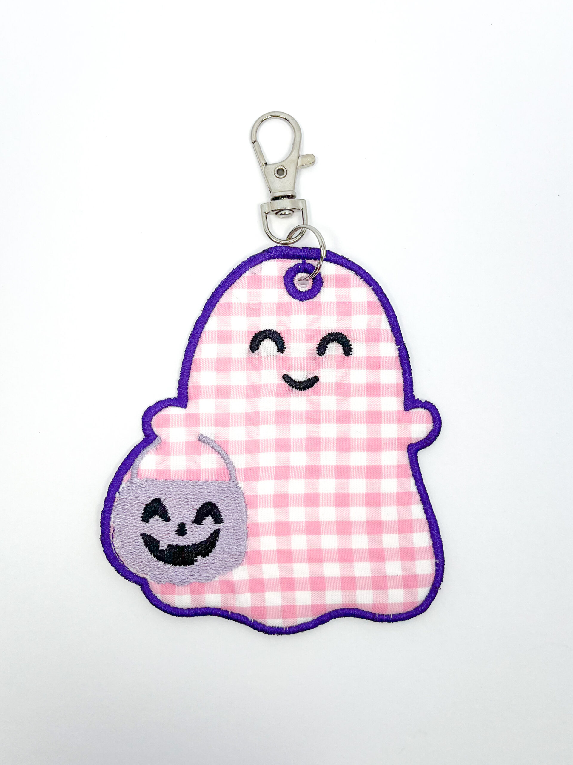 IMG_9494 Embroidered Ghost Keychain